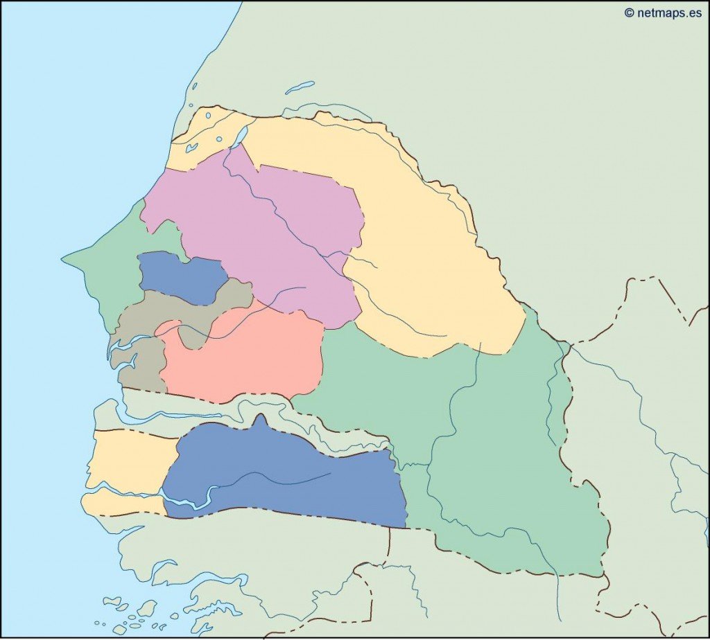 senegal blind map