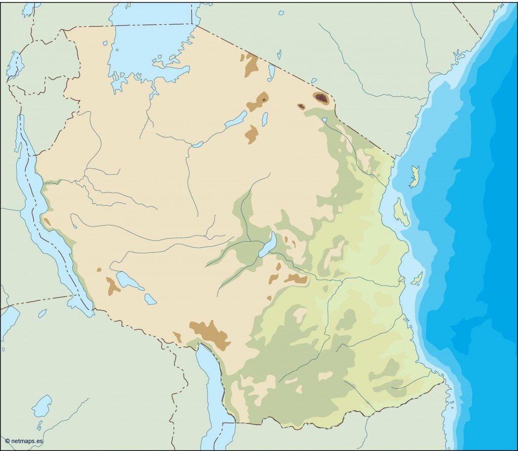 tanzania illustrator map
