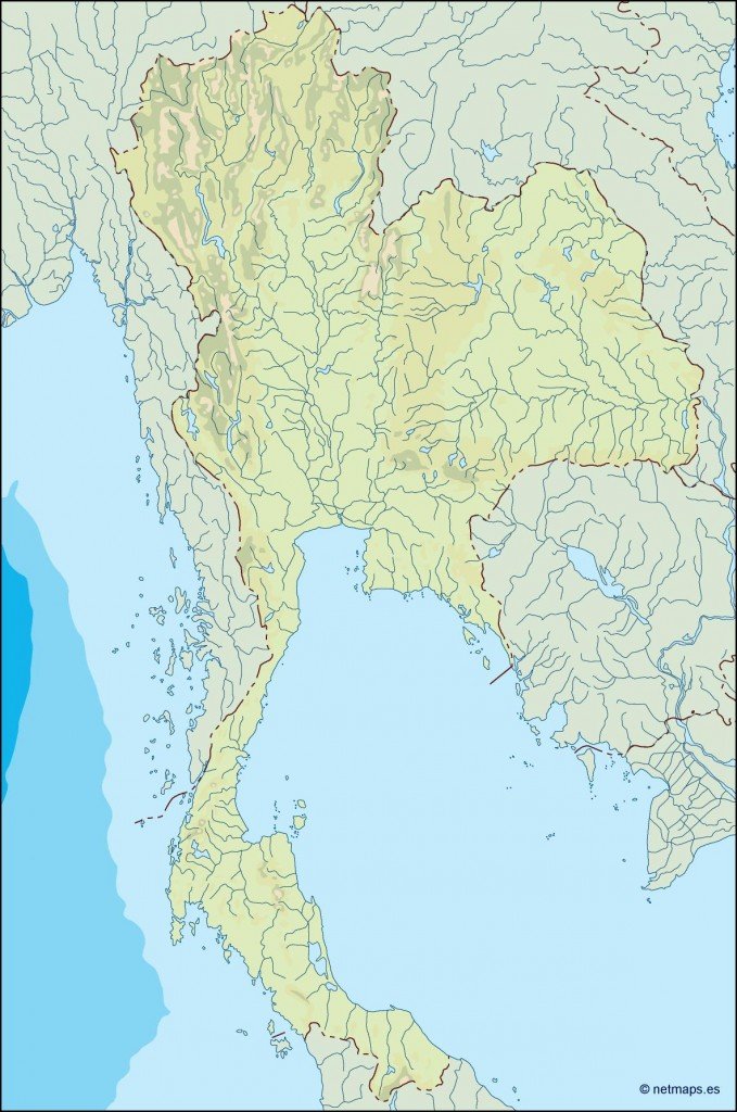 thailand illustrator map