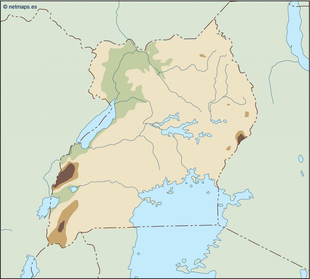 uganda illustrator map