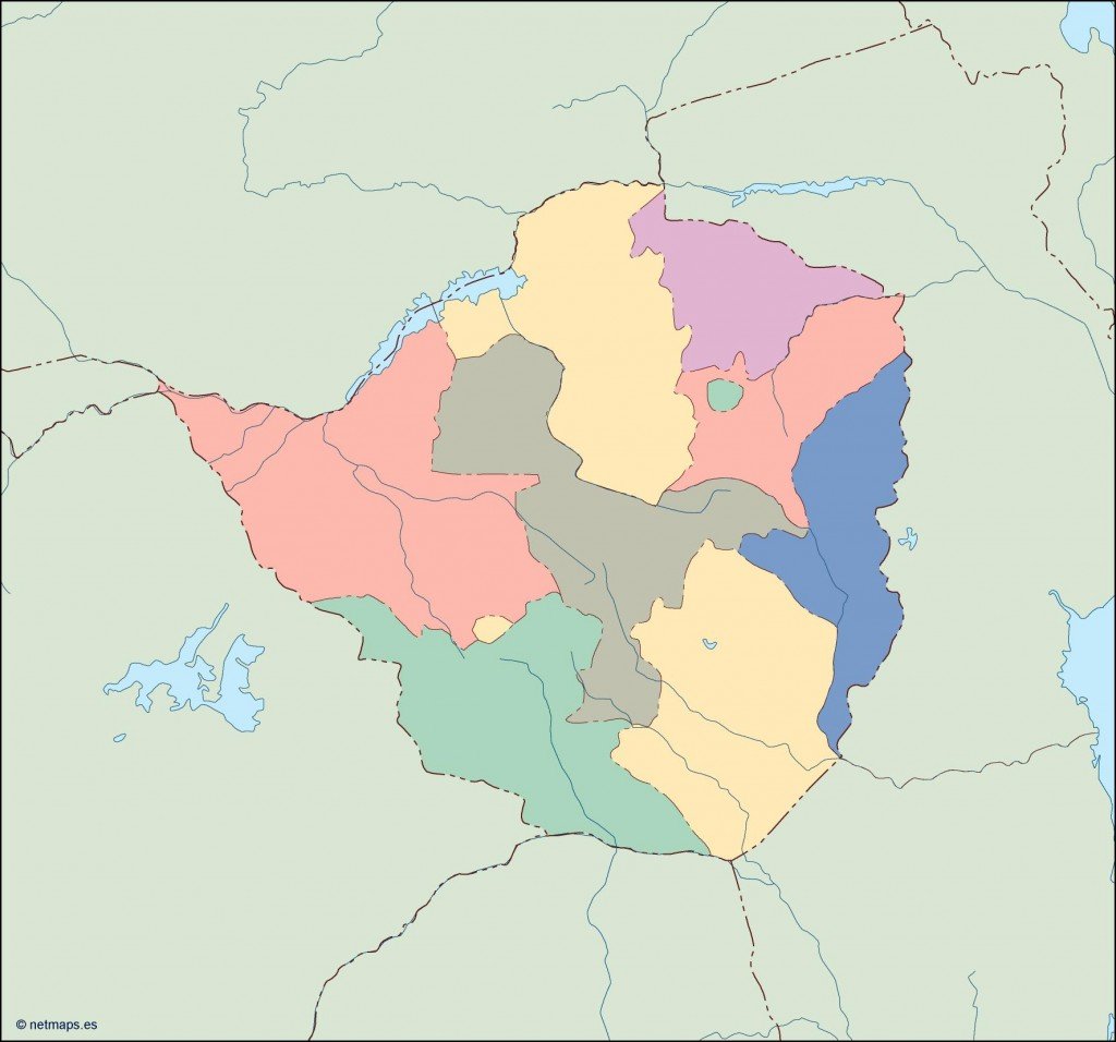 zimbabwe blind map