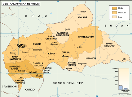 Central Afr Rep economic map