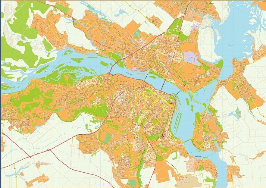 Dnipropetrovsk Illustrator Map