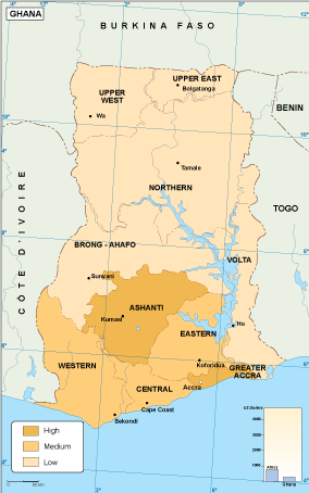 Ghana economic map