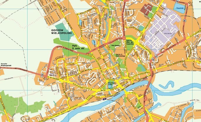 Gorzow wielkopolski EPS map