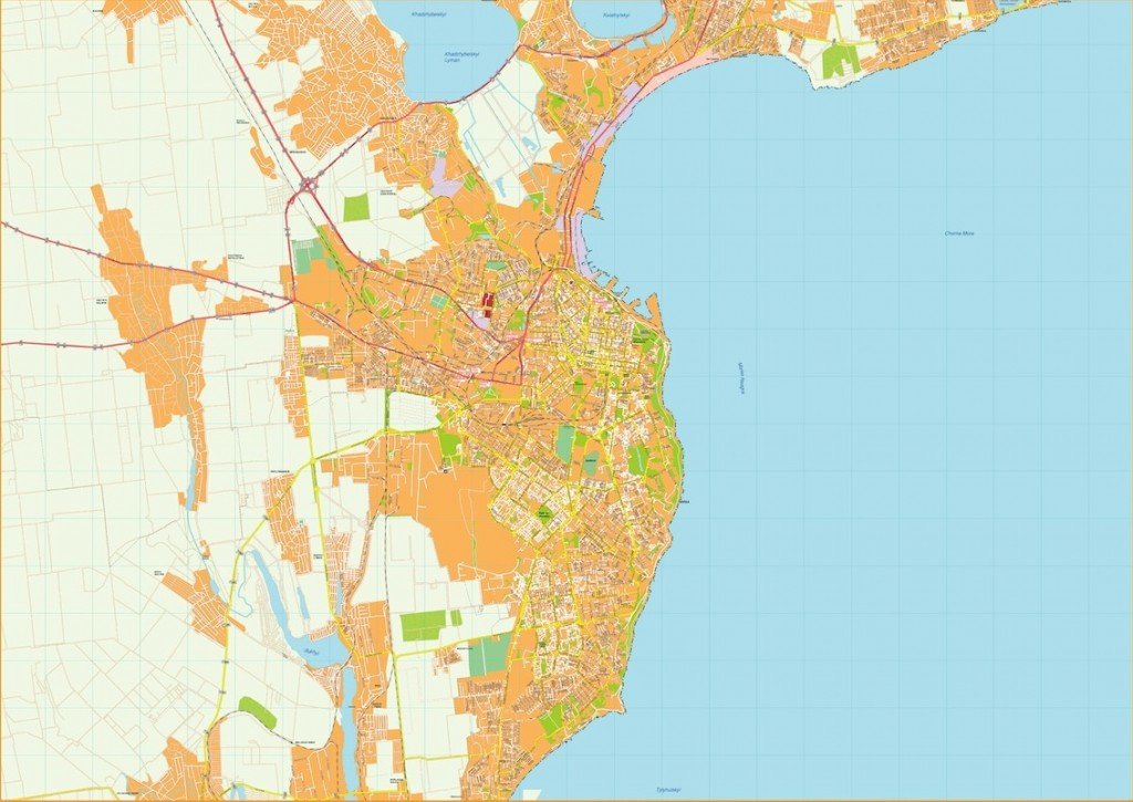 Odesa Illustrator Map