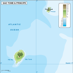 Sao Tome e Principe physical map
