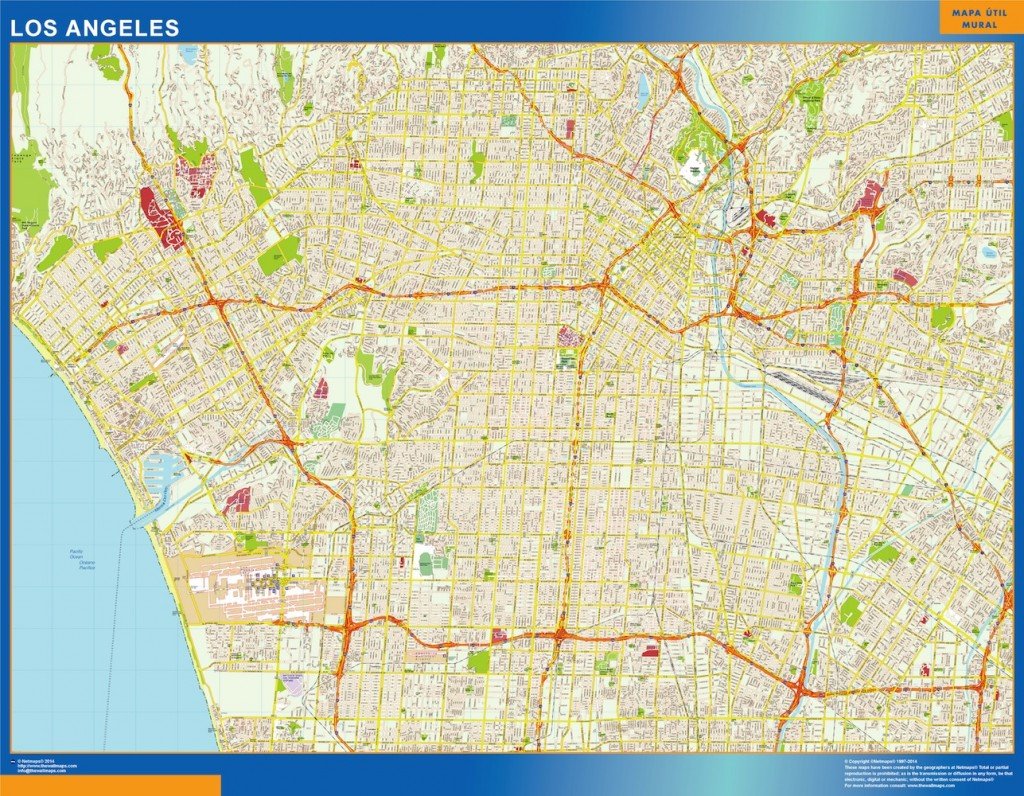 los angeles vector map