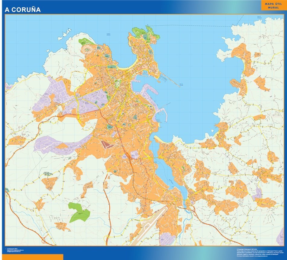 mapa vectorial a coruna