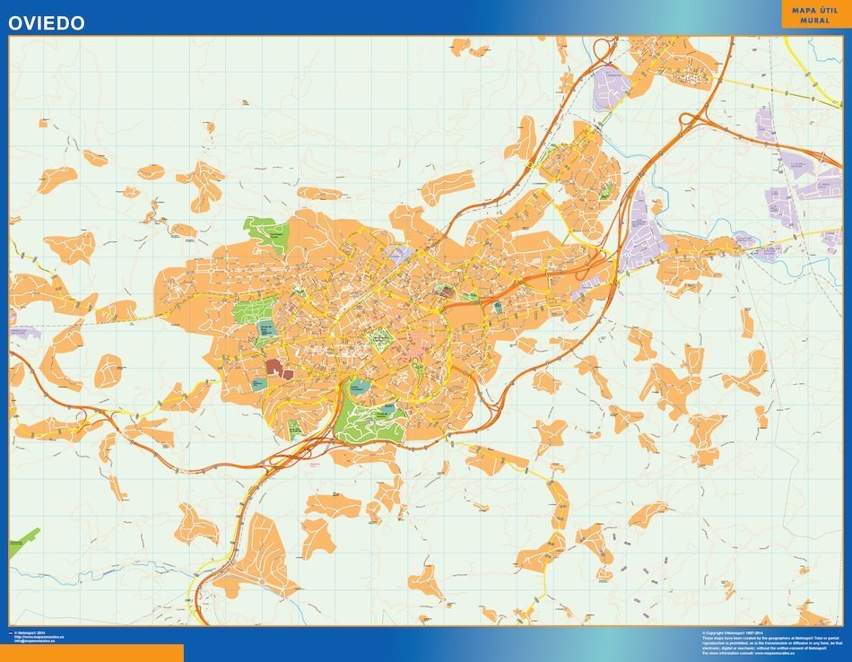 mapa vectorial oviedo