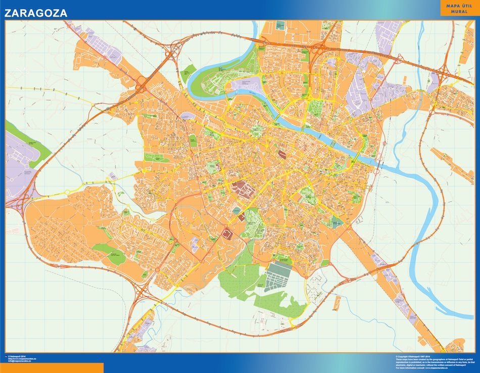 mapa vectorial zaragoza