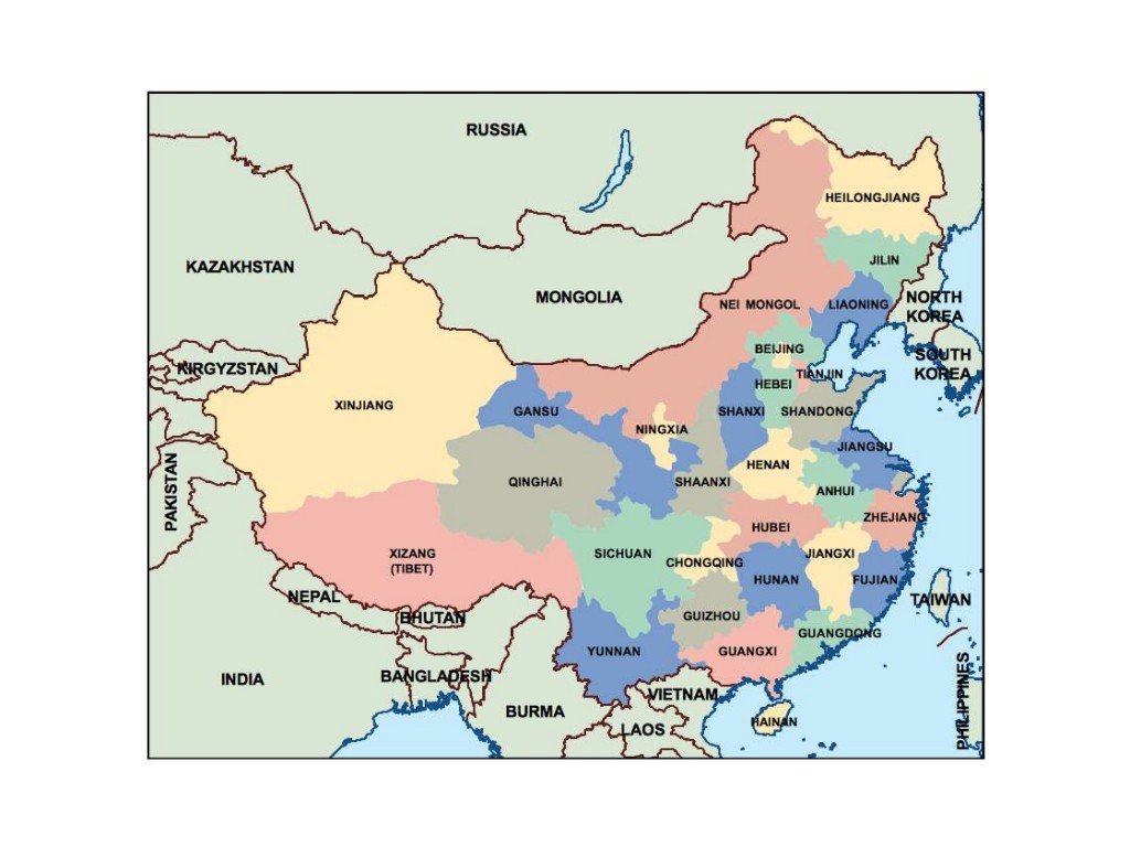 china presentation map