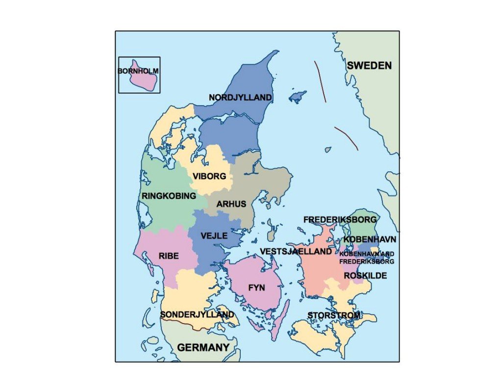 denmark presentation map