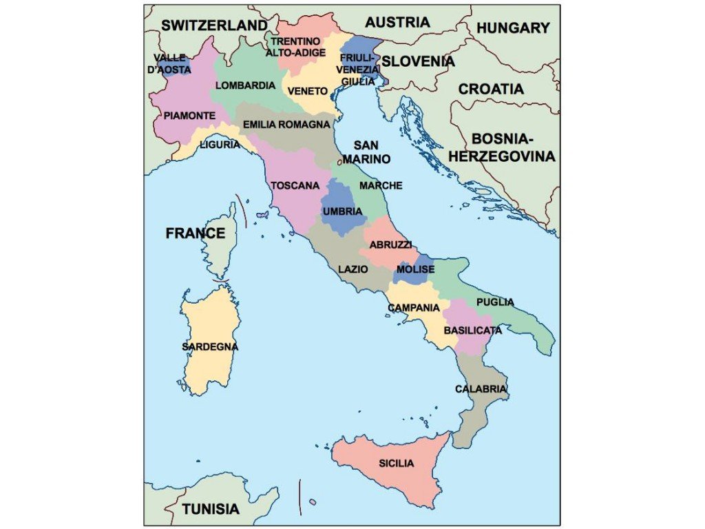 italy presentation map