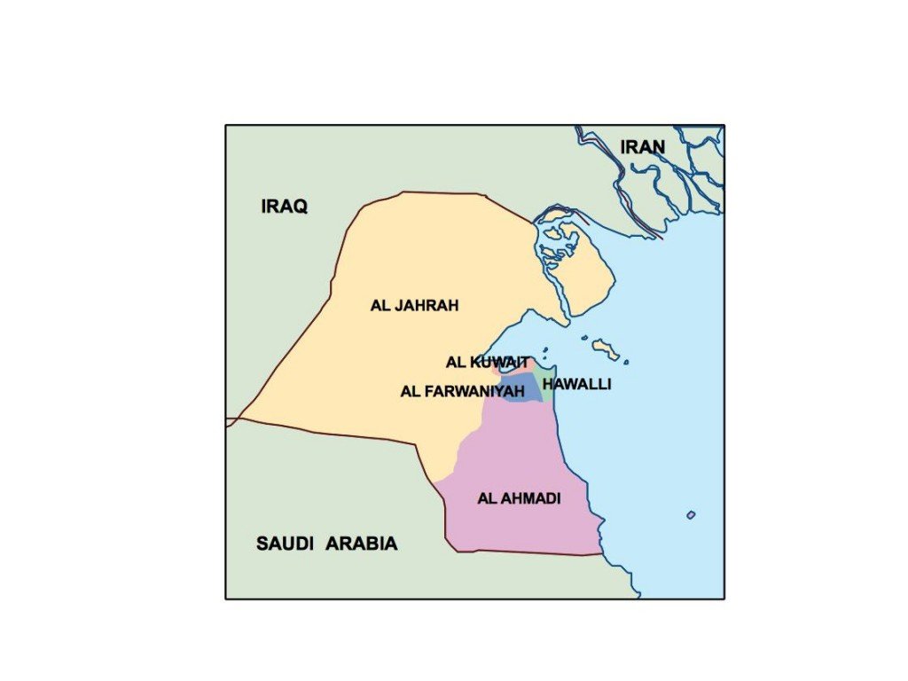 kuwait presentation map