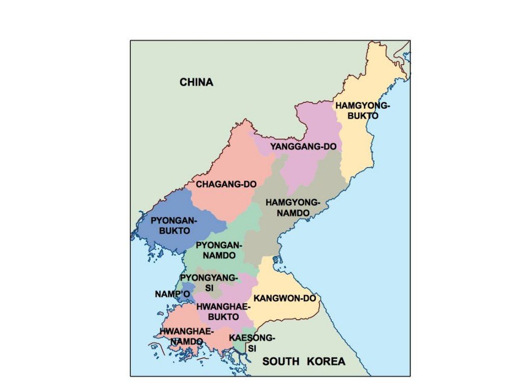 north korea presentation map