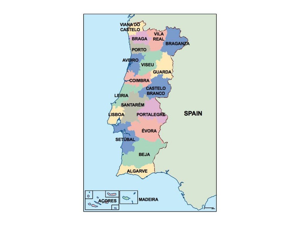 portugal presentation map