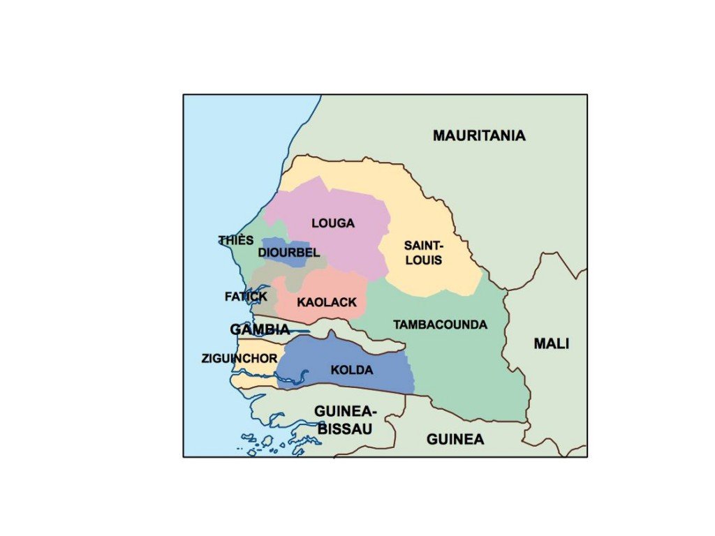 senegal presentation map