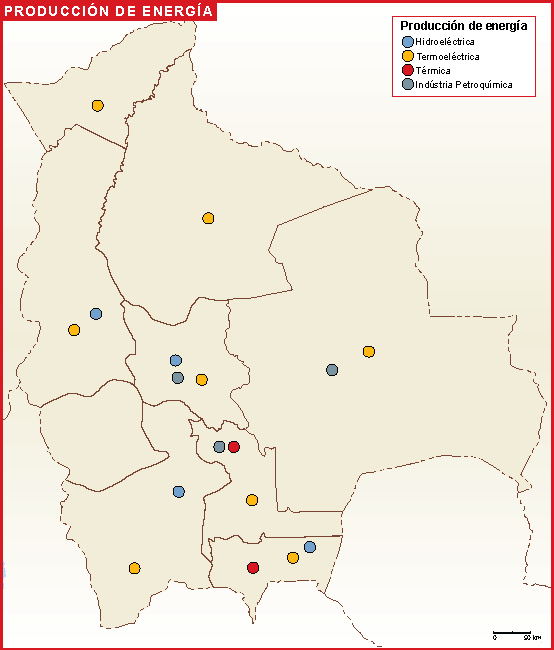 Bolivia mapa energia