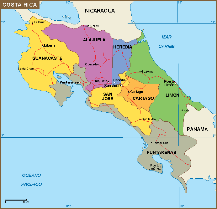Costa Rica mapa