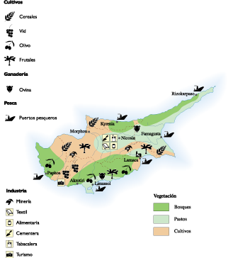 Cyprus Economic map