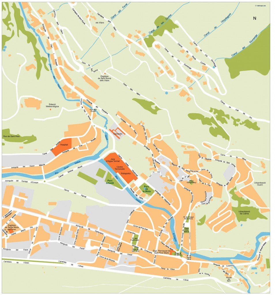 Escaldes Vector Map