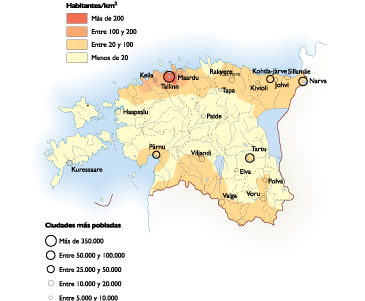 Estonia Population map