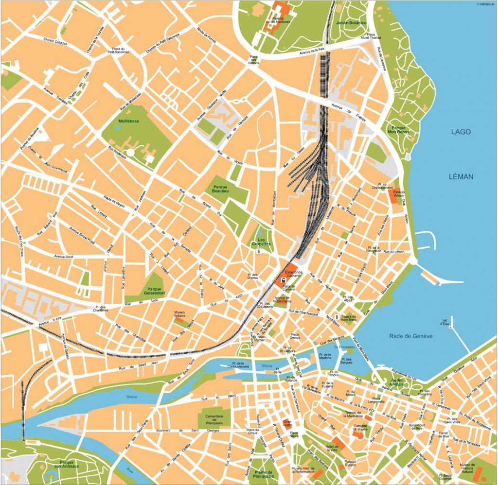 Geneve Vector Map