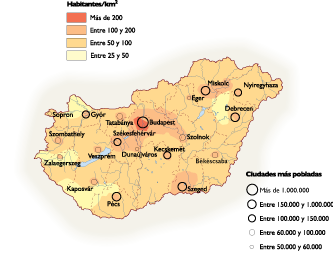 Hungary Population map