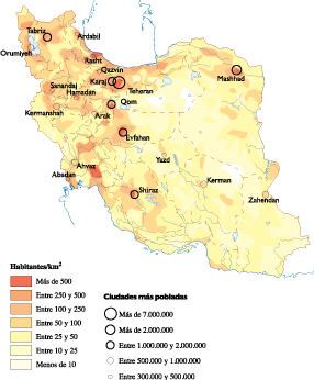 Iran Population map