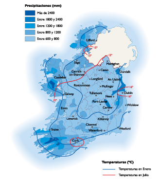 Ireland Climate map