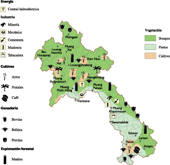 Laos Economic map
