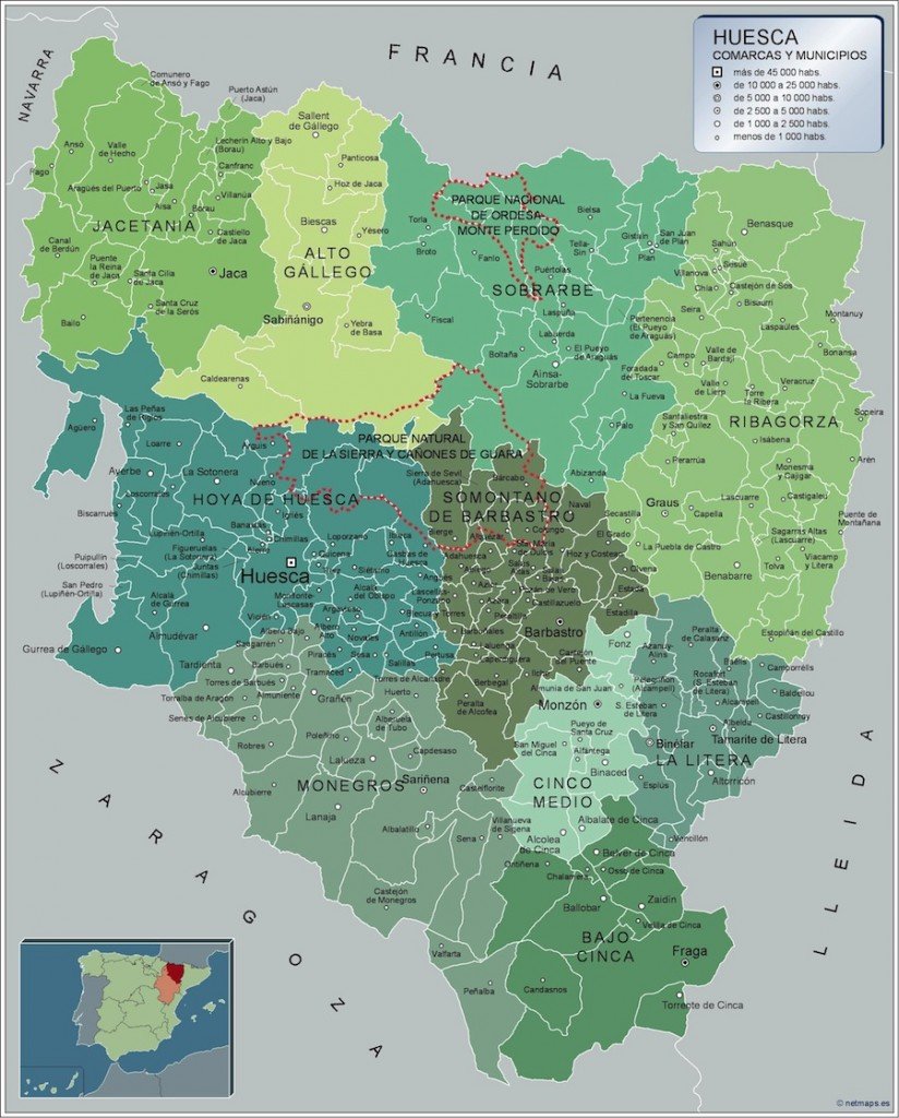 Mapa Municipios Huesca