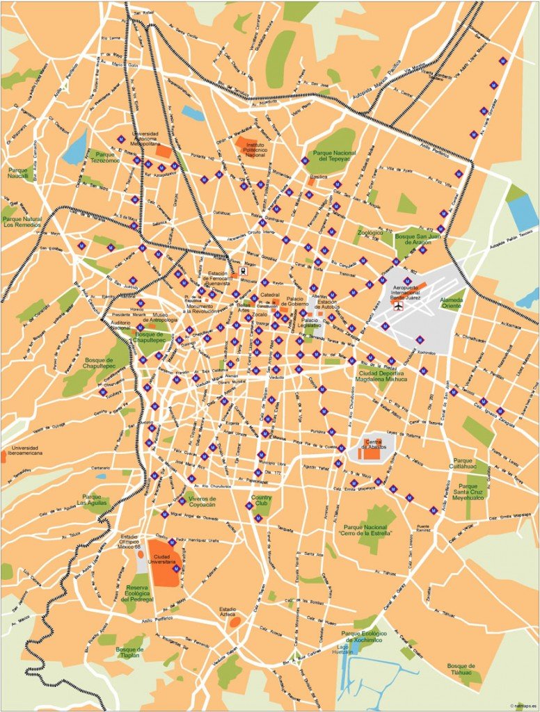 Mexico Df Vector Map
