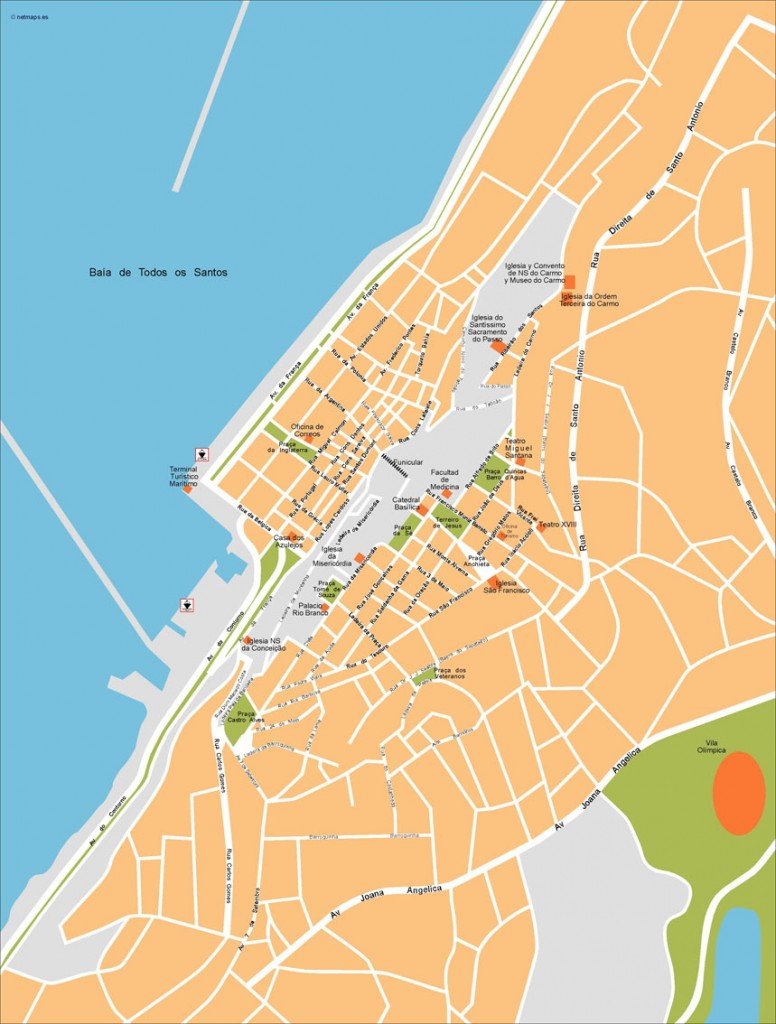 Salvador Bahia Vector Map