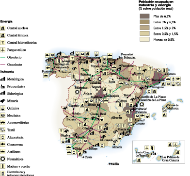 Spain Economic map
