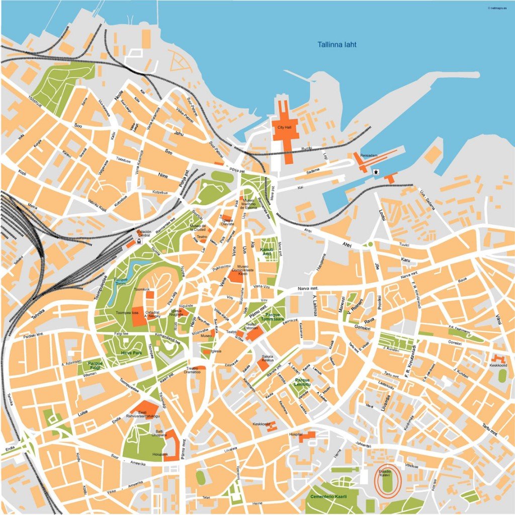 Tallin Vector Map