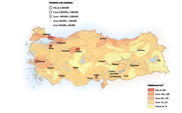 Turkey Population map