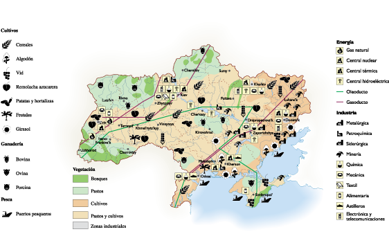 Ukraine Economic map