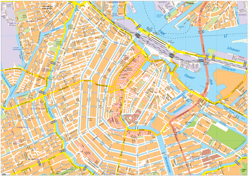 Amsterdam Vector EPS Map