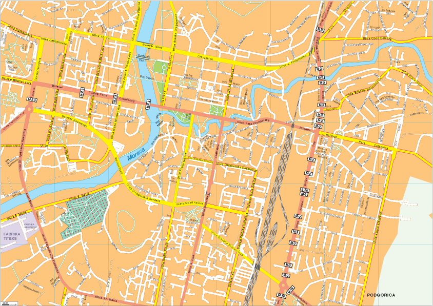 Pogdorica Vector EPS Map
